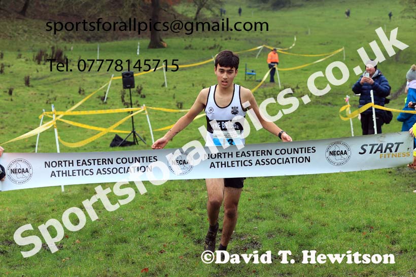 Boys under-15s 2023 NECAA Cross Country Relays, Thornley Hall Farm, Peterlee, County Durham. Photo: David T. Hewitson/Sports for All Pics